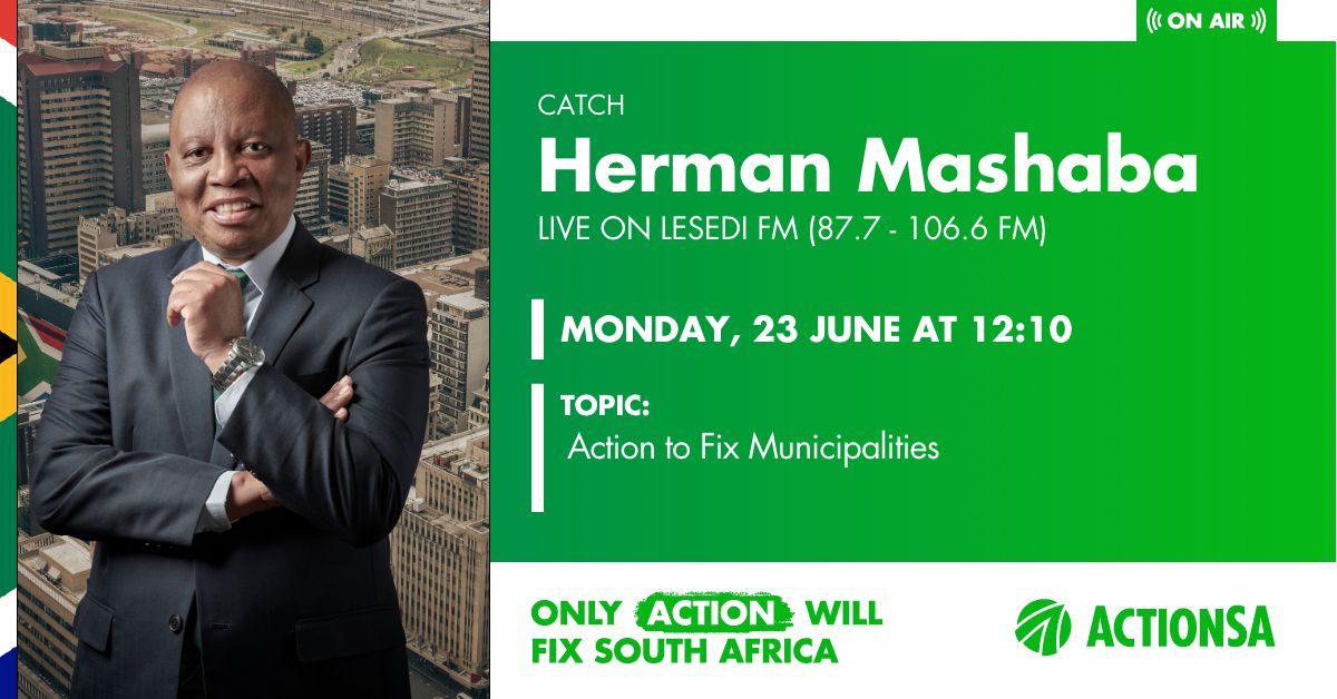 HermanMashaba's tweet photo. Catch me live on @LesediFM at 12:10. https://t.co/S3Bx7WFtzg