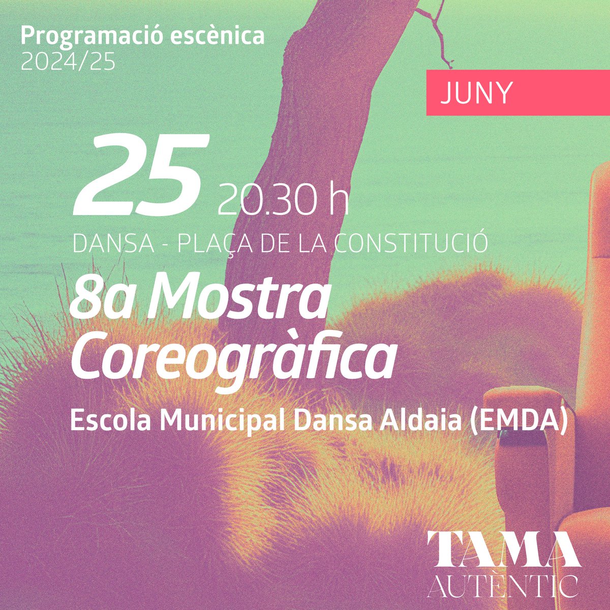 TAMA. Teatre Auditori Municipal d'Aldaia (@tamaldaia) on Twitter photo 💃 L'EMDA ompli el carrer d'art, expressió i moviment amb la 8a MOSTRA COREOGRÀFICA!
📍 Plaça de la Constitució
📅 25 de juny | 🕣 20.30 h
Una cita especial per a viure la dansa des del cor del poble. Vine a gaudir-ho! ✨
#AutènticTAMA <a href="/Ajuntaldaia/">Ajuntament d'Aldaia</a> 💃 L'EMDA ompli el carrer d'art, expressió i moviment amb la 8a MOSTRA COREOGRÀFICA!
📍 Plaça de la Constitució
📅 25 de juny | 🕣 20.30 h
Una cita especial per a viure la dansa des del cor del poble. Vine a gaudir-ho! ✨
#AutènticTAMA <a href="/Ajuntaldaia/">Ajuntament d'Aldaia</a>