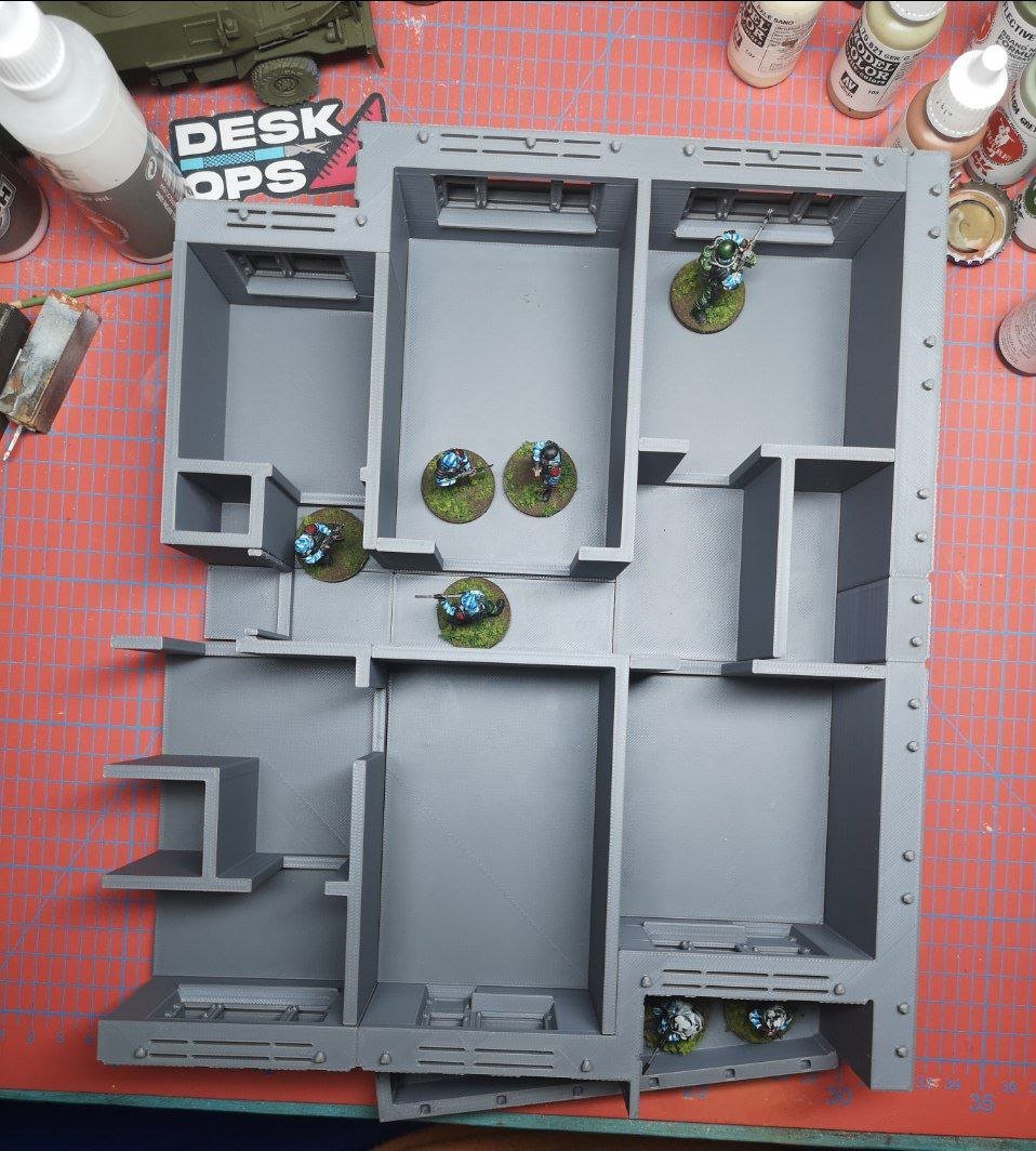 Kudos to <a href="/desk_ops_de/">Desk-Ops</a> for an awesome test print of my upcoming Panel Block modular terrain! 
It is still WIP and is missing interior details - but that's the way to go!