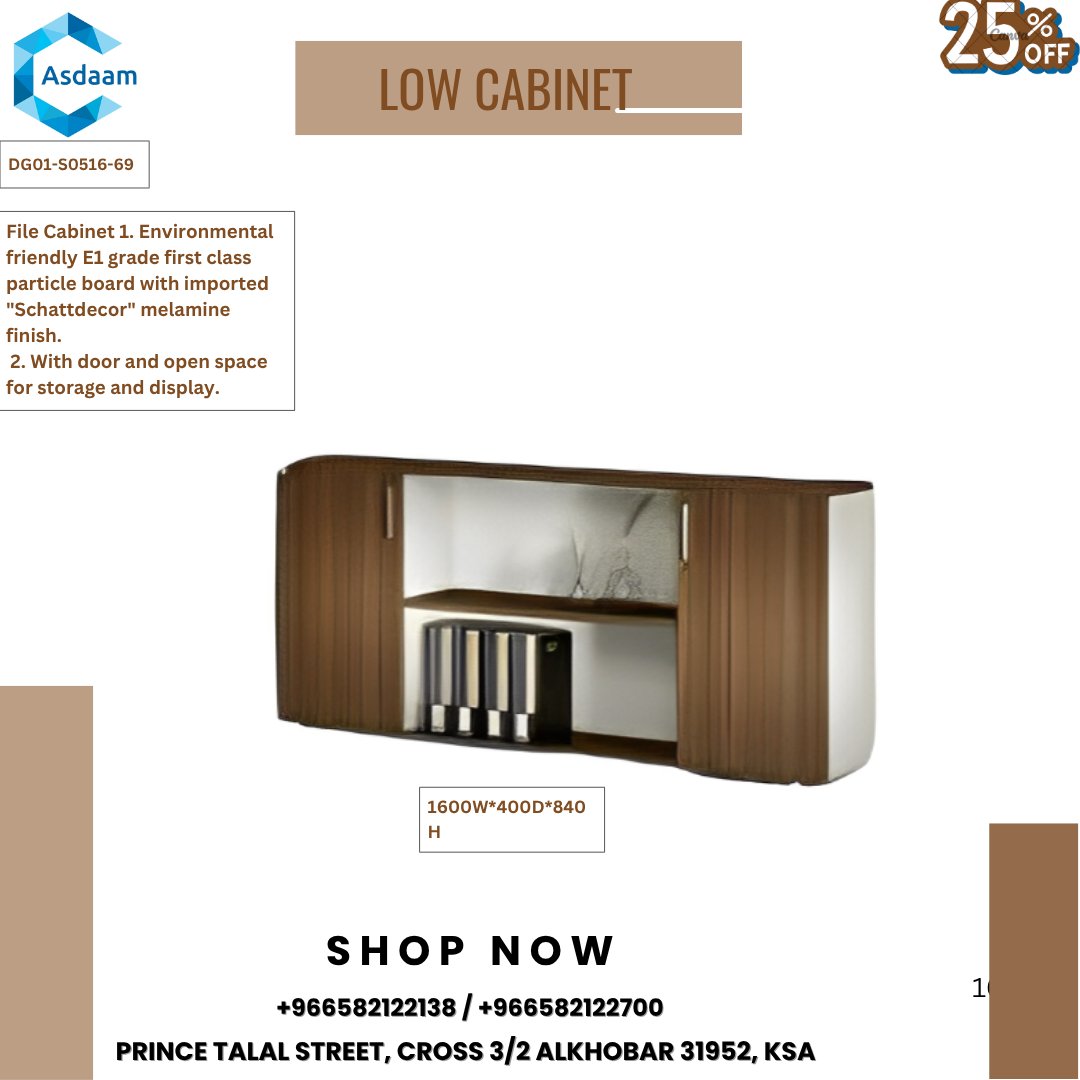 Asdaam12024's tweet image. 🪑 STORAGE STEAL! Low Cabinets 25% OFF @ asdaam!
✅ 120cm unit | ✅ Soft-close drawers | ✅ SUMMER SALE
📍 Prince Talal St, Cross 3/2, Alkhobar
📞 0582122138 / 0582122700
Hide clutter in style 🚀
#asdaam #HomeUpgrade #KSA #FurnitureSale
