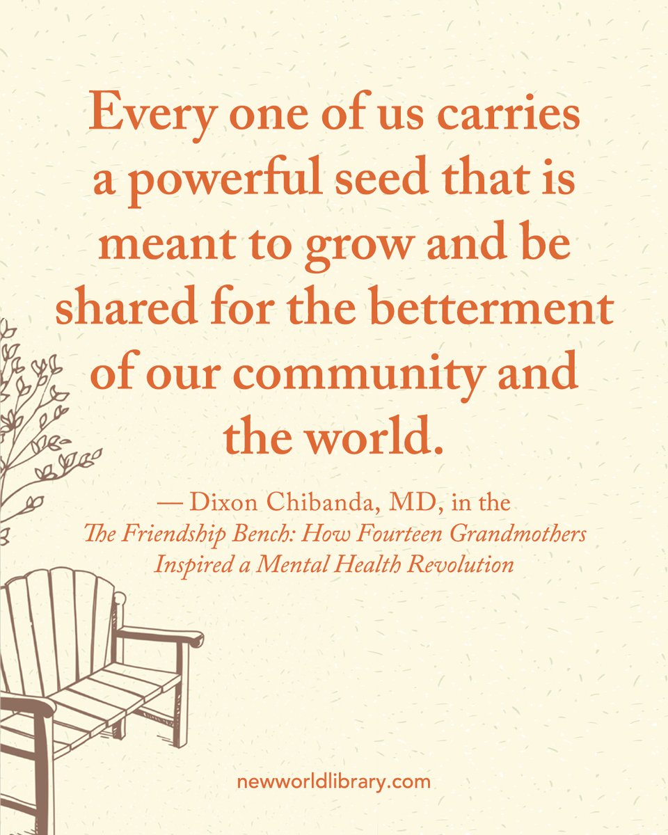 Friendship Bench (@friendshipbench) on Twitter photo "Every one of us carries a powerful seed that is meant to grow and be shared for the betterment of our community and the world"- <a href="/DixonChibanda/">Dixon Chibanda</a>
dixonchibanda.com
#FriendshipBench #MentalHealthForAll #NewBook "Every one of us carries a powerful seed that is meant to grow and be shared for the betterment of our community and the world"- <a href="/DixonChibanda/">Dixon Chibanda</a>
dixonchibanda.com
#FriendshipBench #MentalHealthForAll #NewBook