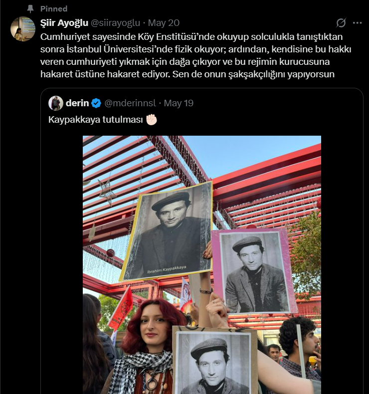 Osmanlı sayesinde Askeri Rüştiyede okuyup Jön Türklerle tanıştıktan sonra posta memuru olarak devlet kademesine giriyor; ardından, kendisine bu hakkı veren Osmanlı'yı yıkmak için gizli örgütler kuruyor ve bu rejimin sultanına hakaret ediyor. Sen de onun şakşakçılığını yapıyorsun