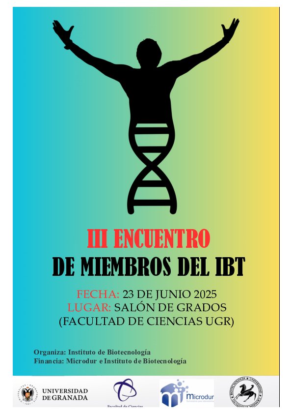 Hoy participando en el III Encuentro del <a href="/ibtugr/">Instituto de Biotecnología UGR</a> para presentar los resultados del micro proyecto "Estudio de la capacidad de los polioxometalatos como sensor de actividad metabólica en células quiescentes" que he codirigido con #LdePablos