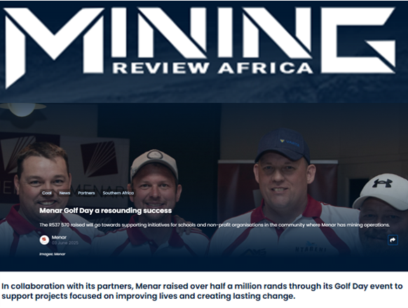 Menar (@menarsocial) on Twitter photo #menar Chairman <a href="/MMkhabel/">Mpumelelo Mkhabela, PhD</a> highlighted the importance of partnerships in creating lasting impacts in communities, “Every swing, every putt and every donation will help us continue the critical work of assisting communities.”
#SustainabililityAtMenar #MenarGolfDay2025
The article #menar Chairman <a href="/MMkhabel/">Mpumelelo Mkhabela, PhD</a> highlighted the importance of partnerships in creating lasting impacts in communities, “Every swing, every putt and every donation will help us continue the critical work of assisting communities.”
#SustainabililityAtMenar #MenarGolfDay2025
The article