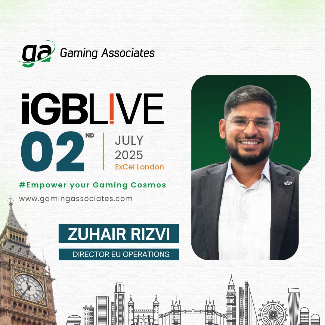 🌐 Meet Team Gaming Associates at #IGBLIVE2025
Catch Zuhair Rizvi, our 𝘋𝘪𝘳𝘦𝘤𝘵𝘰𝘳 𝘌𝘜 𝘖𝘱𝘦𝘳𝘢𝘵𝘪𝘰𝘯𝘴 at ExCeL London on 2nd July 2025

📍 Book a meeting with Zuhair Rizvi now: outlook.office.com/book/GamingAss…
