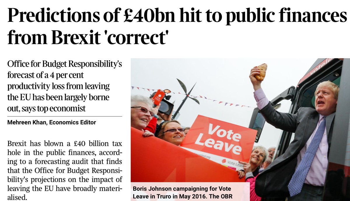 Brexit ‘project fear’ prediction of £40 billion a year loss of tax income are pretty accurate, says economist with European research org bit.ly/3TCRPe8