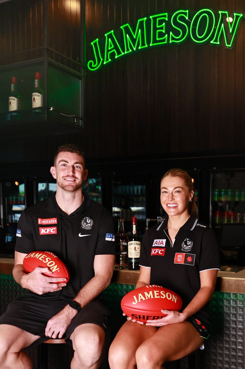 A new Irish recruit has joined the ranks! ☘️

Together with Jameson Irish Whiskey, we're stirring things up with a two-year partnership to celebrate what footy and whiskey do best – unite fans through shared spirit 🥃 Read about the partnership here: magpi.es/CollingwoodXJa…
