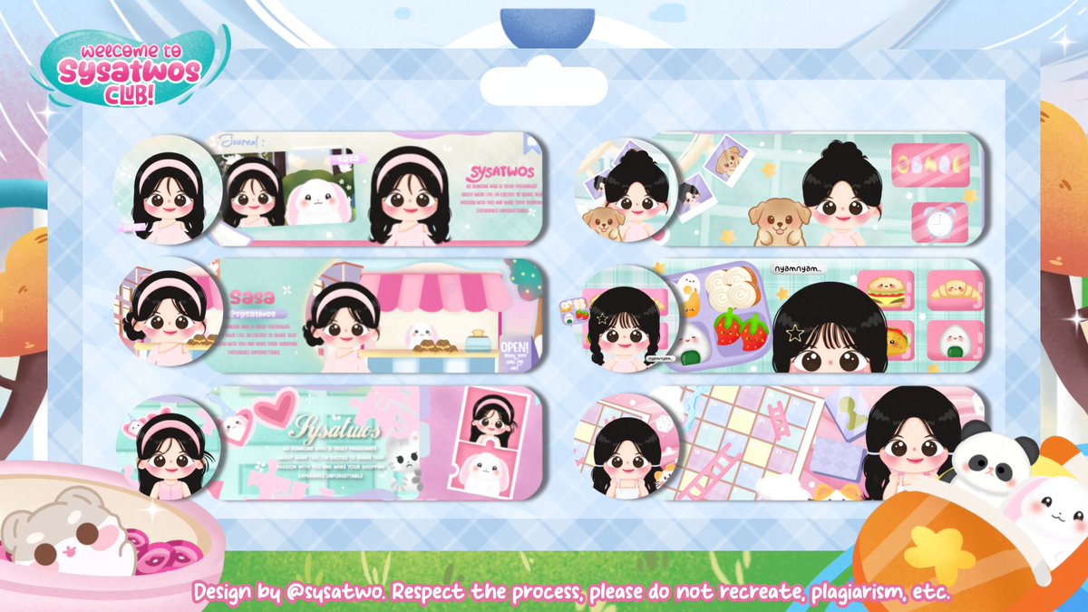 sysatwos's tweet image. 𝘺𝘰𝘶𝘳 𝘳𝘦𝘱𝘰𝘴𝘵 𝘸𝘰𝘶𝘭𝘥 𝘮𝘦𝘢𝘯 𝘵𝘩𝘦 𝘸𝘰𝘳𝘭𝘥 🥹🤍

hello~
aku ada 10 layout baru
buat yg pengen akunnya cantik, rapi, dan gemes bisa diorder sekarang juga nih!😼

𝘀𝗽𝗲𝗰𝗶𝗮𝗹 𝘁𝗼𝗱𝗮𝘆: 𝗳𝗿𝗲𝗲 𝗿𝗲𝗰𝗼𝗹𝗼𝗿 🎨 
open untuk by req dll juga yaa 🫶

#zonauang