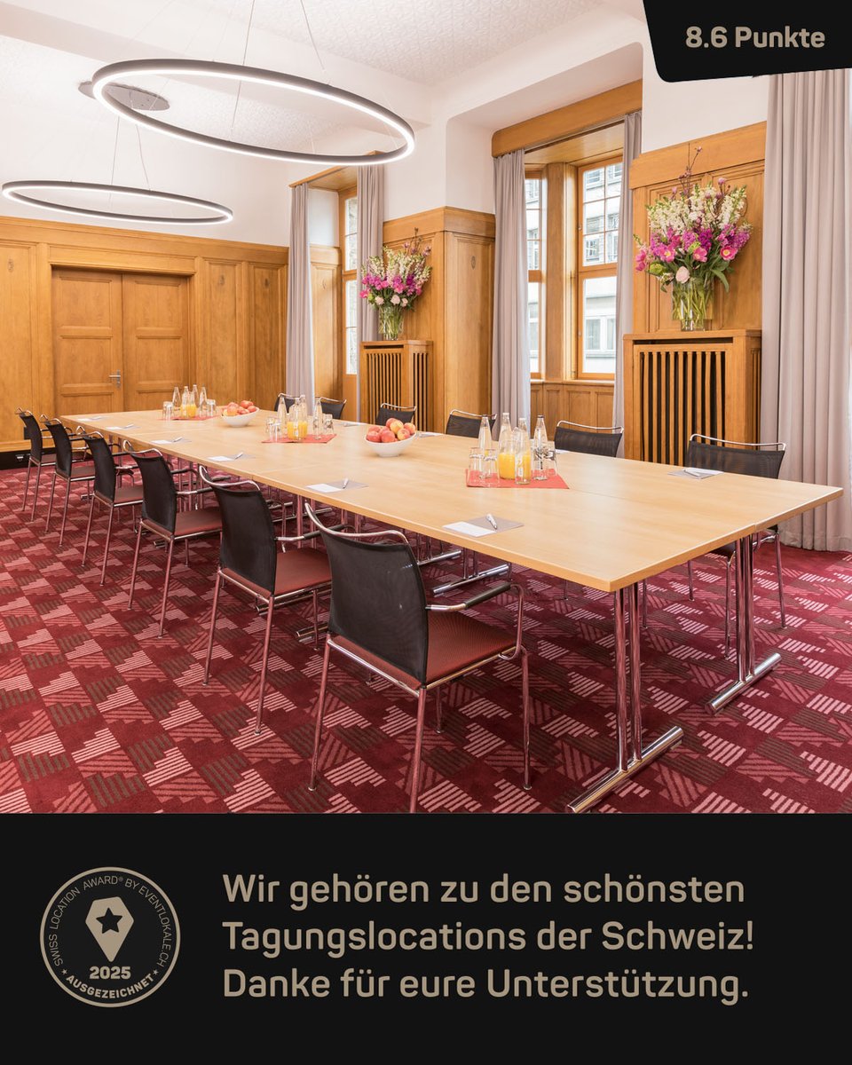 WIR SIND EINE DER SCHÖNSTEN!

Grossartige Neuigkeiten vom #SwissLocationAward 2025! Unser Glockenhof wurde mit einer super Bewertung von 8.6 von 10 Punkten als eine der schönsten #Tagungslocations der Schweiz ausgezeichnet! 

#sla2025
