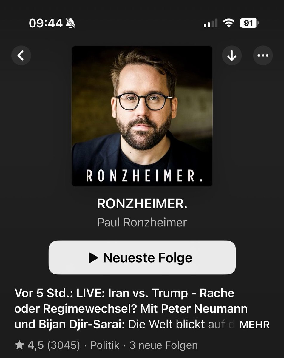 Täglich Podcast hören, um Weltereignis zu verstehen: Ronzheimer ist der neue Drosten. 🥲