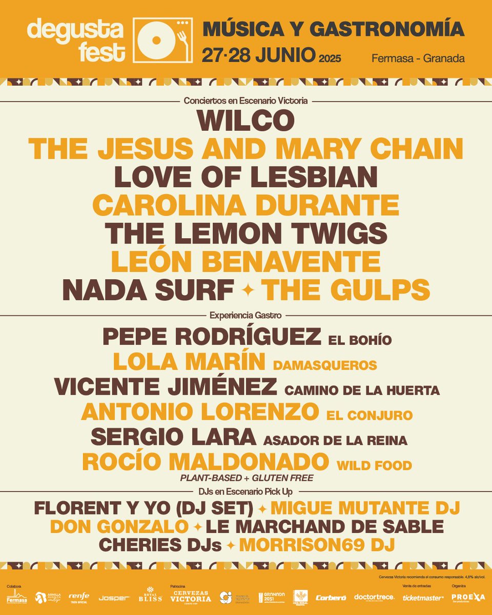 FERMASA_GRANADA's tweet photo. ¡Planazo este finde en #Fermasa! 
Llega @DegustaFest 🎸: música en directo con grandes bandas nacionales e internacionales, comida increíble y muy buen rollo.

📅 27 y 28 de junio
📍 #Fermasa, Armilla 
ℹ️+ info: https://t.co/v6HsU1Ntjh https://t.co/rgwPUTOUmw