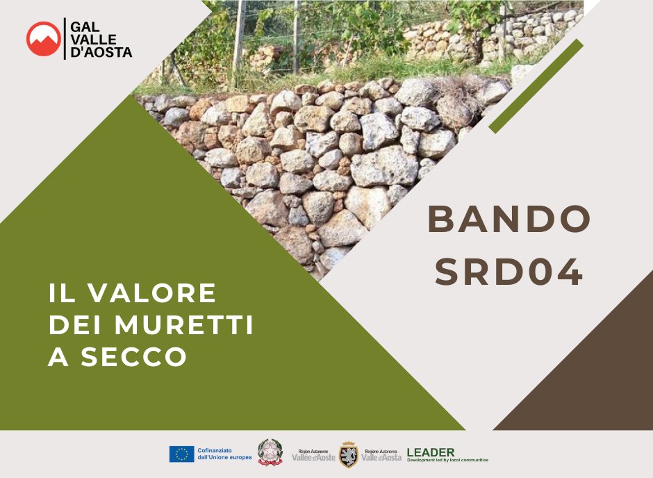 ‼️Bando SRD04
⏳Scadenza 22 luglio 2025 ore 11.59
Ancora un mese di tempo a disposizione degli enti pubblici per partecipare al bando per il ripristino di muri a secco! Pubblicate sul sito del GAL➡️bit.ly/4iAv6tW le FAQ con le info per presentare la domanda di sostegno