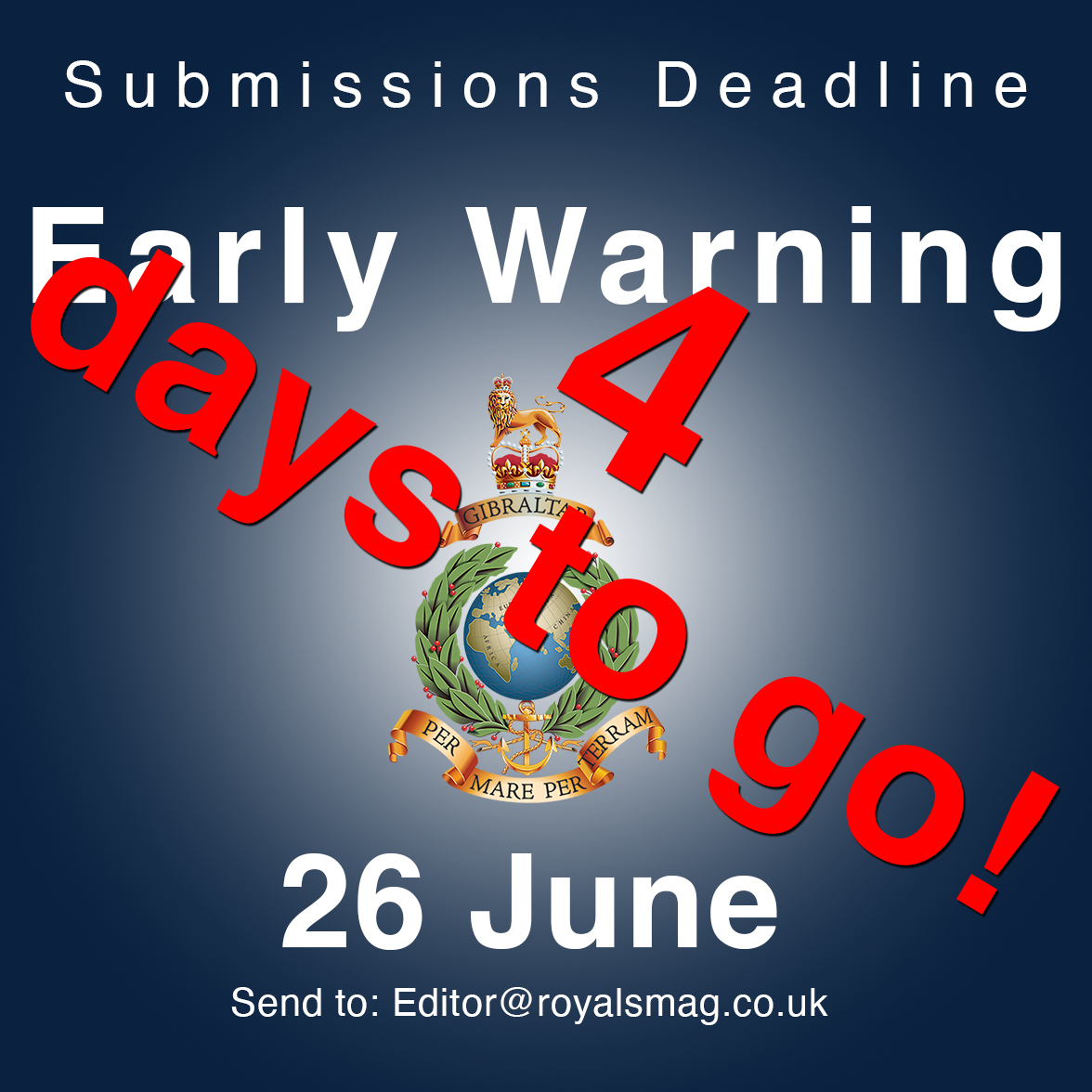 Globe & Laurel Mag (@globenlaurel) on Twitter photo Just 4 days remaining to get your articles submitted. Please email them to:
editor@royalsmag.co.uk
For further information visit our website: globeandlaurelmagazine.co.uk Just 4 days remaining to get your articles submitted. Please email them to:
editor@royalsmag.co.uk
For further information visit our website: globeandlaurelmagazine.co.uk
