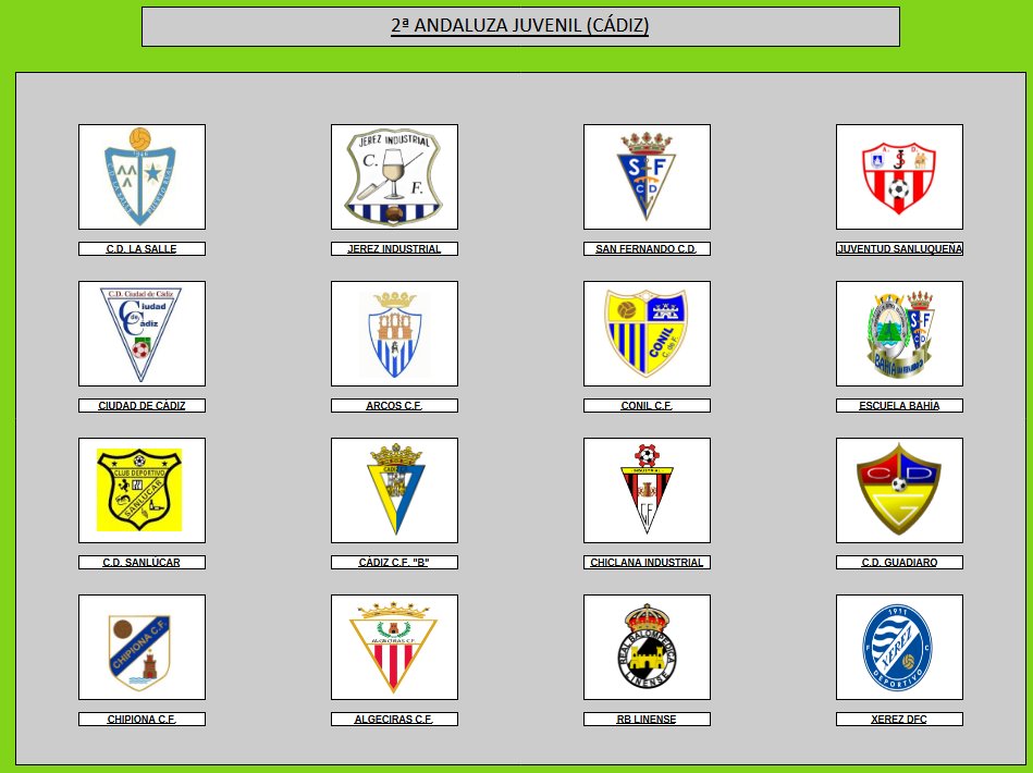 coacharellano's tweet photo. 2ª Andaluza Juvenil Grupo de Cádiz

San Fernando C.D., Cádiz C.F., Xerez DFC y RB Linense (Atco. Zabal) son los "B" de sus clubes
Todos los demás son los Juveniles "A" de sus clubes https://t.co/msFouvPbIy