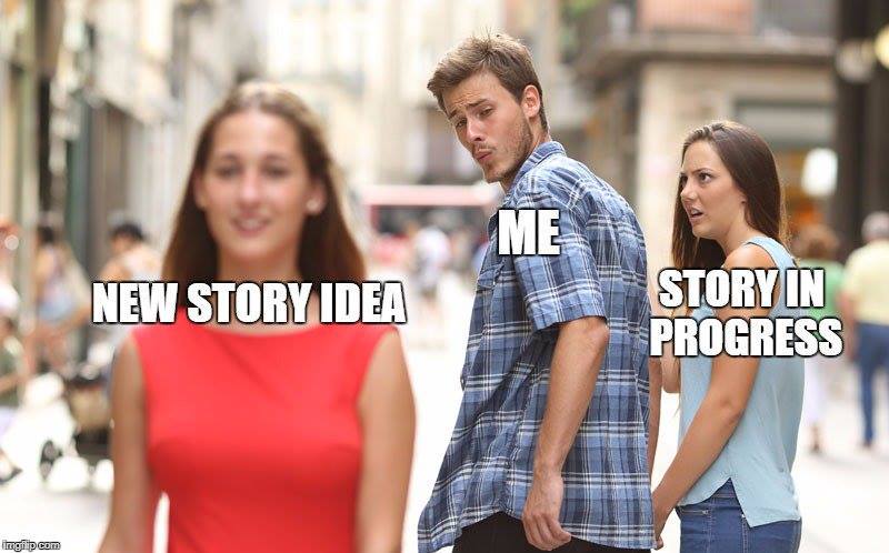 Me. Right now...
#JustHadANewIdeaForABook