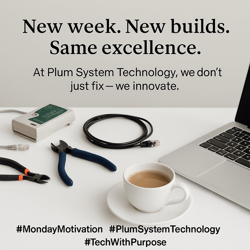 PlumSystem369's tweet photo. New week. New builds. Same excellence.
We don’t just fix — we innovate.

#TechCompany #ITSolutions #PlumSystemTechnology #EngineeringLife #MondayMotivation #InnovateWithPlum #TechExperts https://t.co/6dvxAVH58d