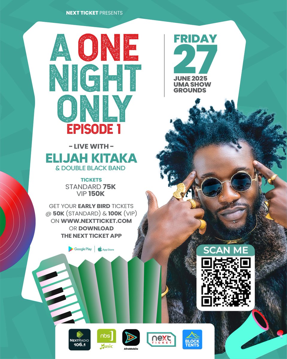 This Friday, I’ll be giving an intimate show with <a href="/doubleblack_ug/">Double black Ug</a> at <a href="/NextTicketug/">NextTicket</a>’s First Edition Of #AOneNightOnly at UMA SHOW GROUNDS, Lugogo📍

Go get your 🎫 tickets now via nextticket.com 

#UnUsualThingsYouKnow