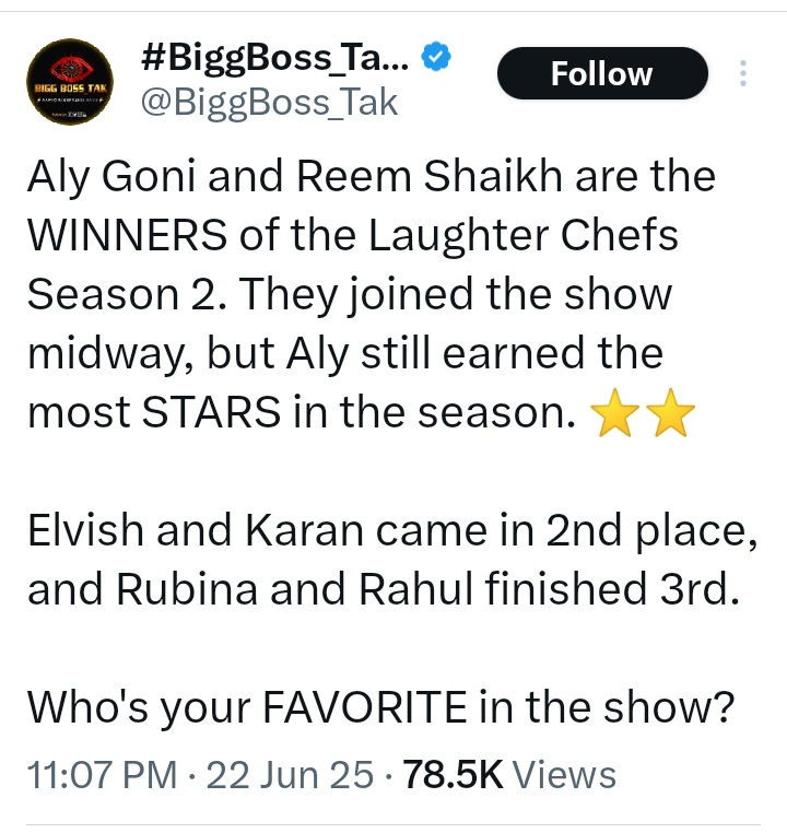 RCB ❤️ (@rcb___18) on Twitter photo Congratulations <a href="/ElvishYadav/">Elvish Yadav</a>
Runner up 🥳 🥱
Elvish bhoii be like ;- Jo log dusro ko harane ki sochte hai wo log khabhi nhi jeet sakte 😌🥹
#ElvishYadav #AbhishekMalhan Congratulations <a href="/ElvishYadav/">Elvish Yadav</a>
Runner up 🥳 🥱
Elvish bhoii be like ;- Jo log dusro ko harane ki sochte hai wo log khabhi nhi jeet sakte 😌🥹
#ElvishYadav #AbhishekMalhan