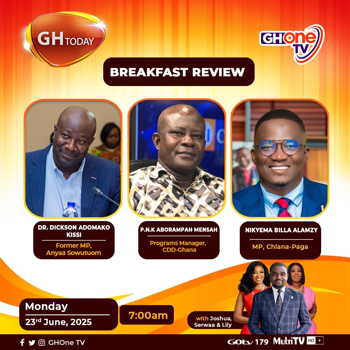 CDD-Ghana (@cddgha) on Twitter photo Our Programs Manager, Paul Nana Kwabena Aborampah Mensah (<a href="/PNK_Mensah/">Paul Aborampah Mensah</a>), is live on <a href="/ghonetv/">GHOne TV</a>'s Breakfast Review discussing the <a href="/nppghanahq/">NPP Ghana HQ</a> primaries, student discipline issues, and Ghana’s foreign policy stance on the Israel-Iran conflict.
Watch here: facebook.com/share/v/1Agsg1… Our Programs Manager, Paul Nana Kwabena Aborampah Mensah (<a href="/PNK_Mensah/">Paul Aborampah Mensah</a>), is live on <a href="/ghonetv/">GHOne TV</a>'s Breakfast Review discussing the <a href="/nppghanahq/">NPP Ghana HQ</a> primaries, student discipline issues, and Ghana’s foreign policy stance on the Israel-Iran conflict.
Watch here: facebook.com/share/v/1Agsg1…