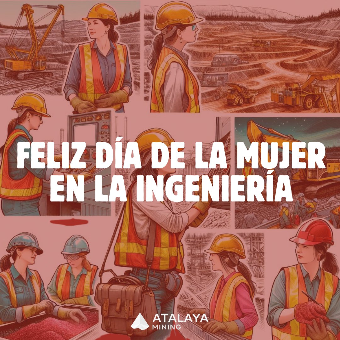 ⚙️ El diseño de una planta, el cálculo de una voladura, la planificación de un proceso. La ingeniería es el espacio de todas las personas con talento. Y en Atalaya, cada vez más compañeras lo demuestran.

¡Feliz día de la Mujer en la Ingeniería! 👷🏻‍♀️

#EstoTambiénLoHacenEllas