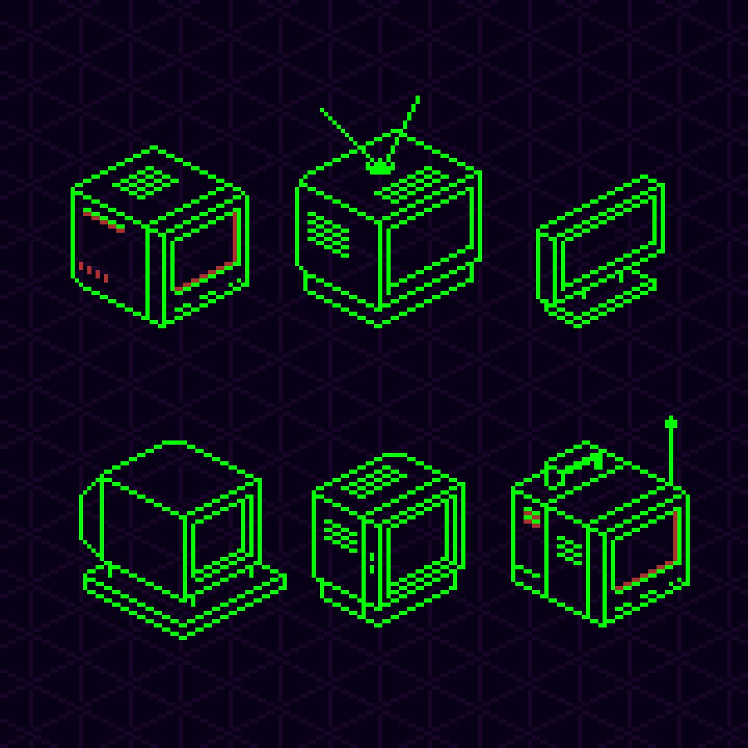 Gooooooooood morning! ☀️
I’m going to try to take sharing my process more seriously, I feel like people who don’t do pixel art don’t really know how it works🟩

I missed a few steps, but this is mostly how I usually draw:
I always start with the lines in 00ff00, why? I honestly