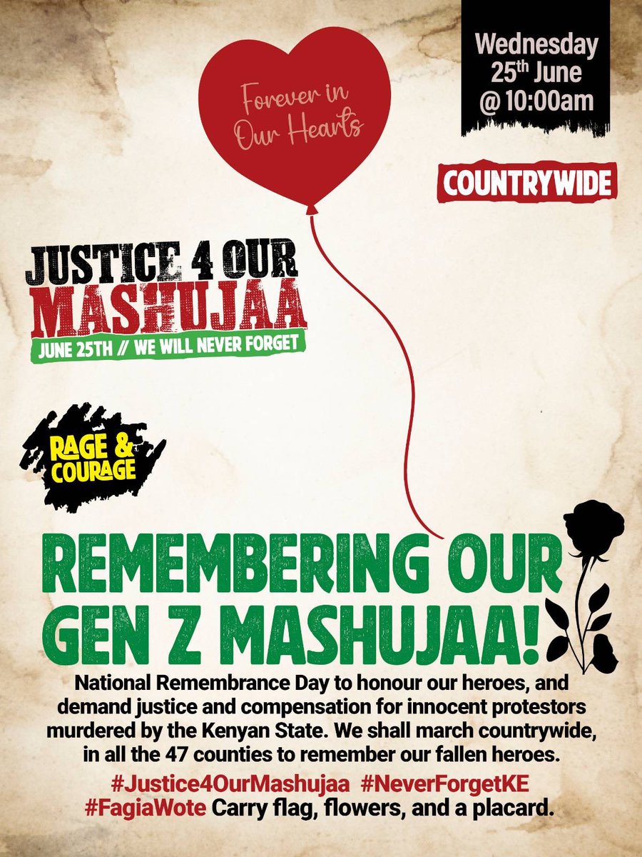 Siku za mashujaa Zina karibia,jiunge nasi tarehe 25/6/25