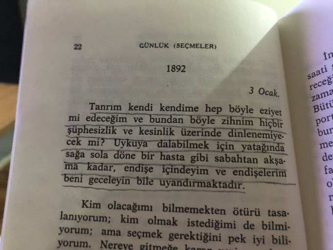 Andre Gide, 1892’de anksiyeteyi gayet sade bir şekilde açıklamış.