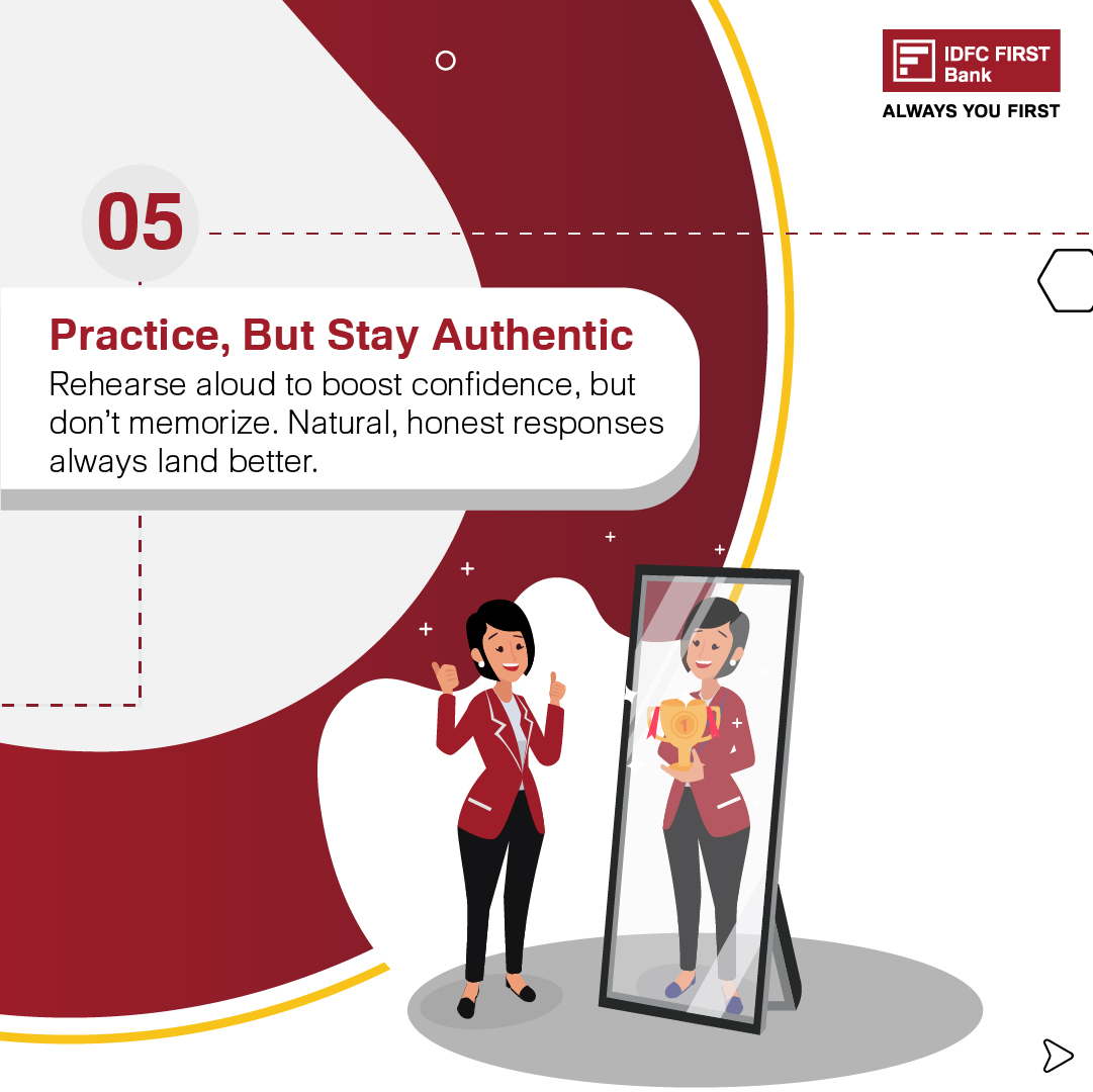 IDFCFIRSTBank's tweet photo. #IDFCFIRSTBank #AlwaysYouFirst #InterviewTips #CareersatIDFCFIRSTBank #InterviewPreparation #TipsandNudges https://t.co/KswMCR0She