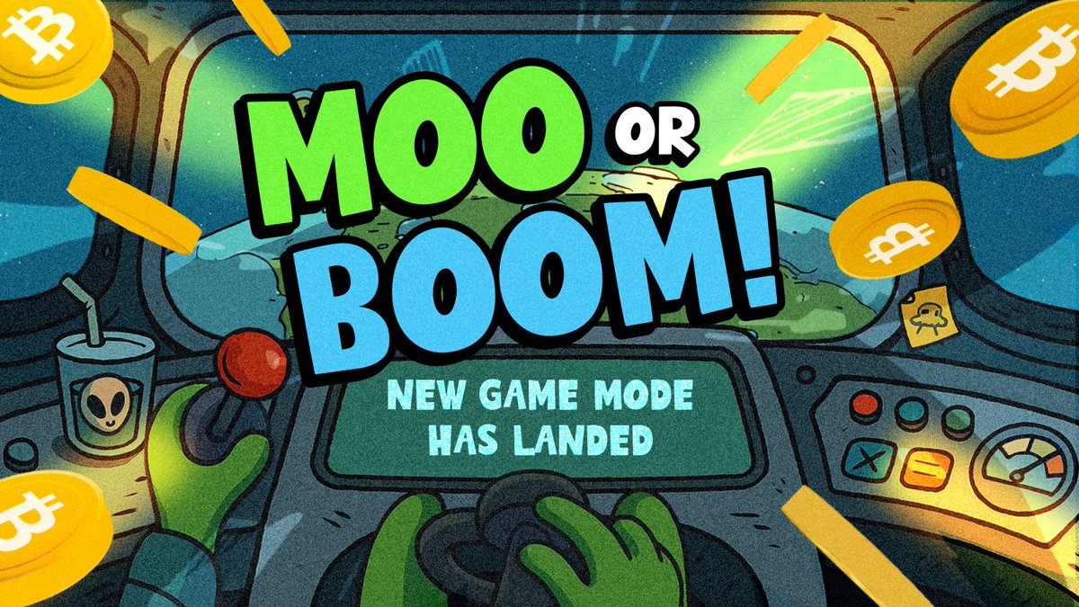 🚀 IT’S HERE. The countdown ends now.

🐮💣 MOO or BOOM — the newest heart-pounding, high-fun game mode in the To the MOO universe — is officially live!

👉 Play now: t.me/tothemoo_bot?s…

💥 Collect cows. Doge bombs.
👽 Climb the Alien Board.
💰 Earn $MOO airdrops and real