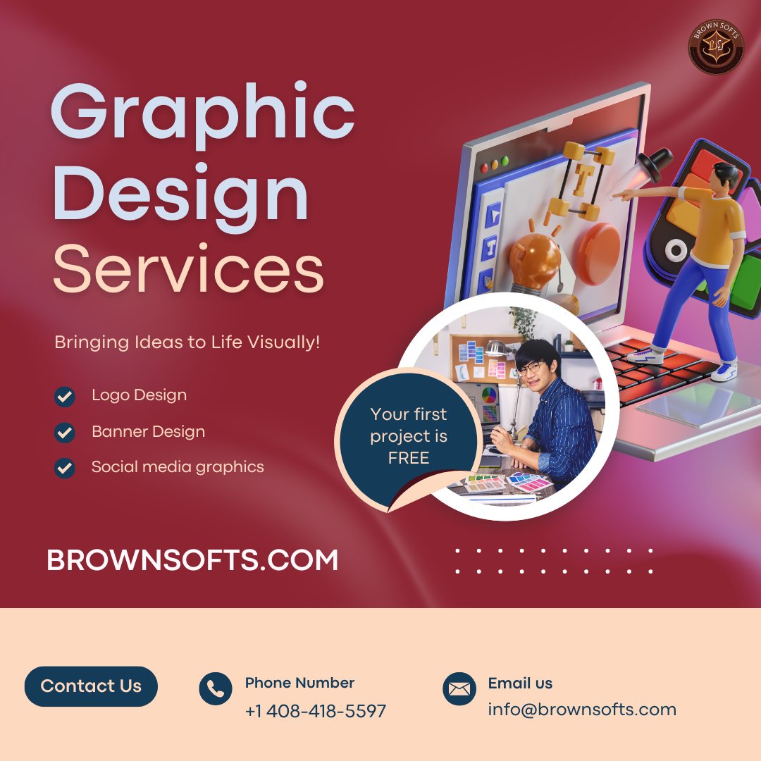 brownsofts's tweet photo. Our graphic design services are built to not only look good but to communicate clearly, build trust, and boost engagement.

From logo design to social templates to complete brand systems we’ve got you covered. 🖌️

Want your brand to look as good as it performs? Let’s chat. 💬

https://t.co/FdYYXsnwLx

#brownsofts #graphicdesign #logodesign #brandingdesign #businessbranding #customlogo #socialmediadesign #marketinggraphics #advertisingdesign #promodesign #businessgraphics