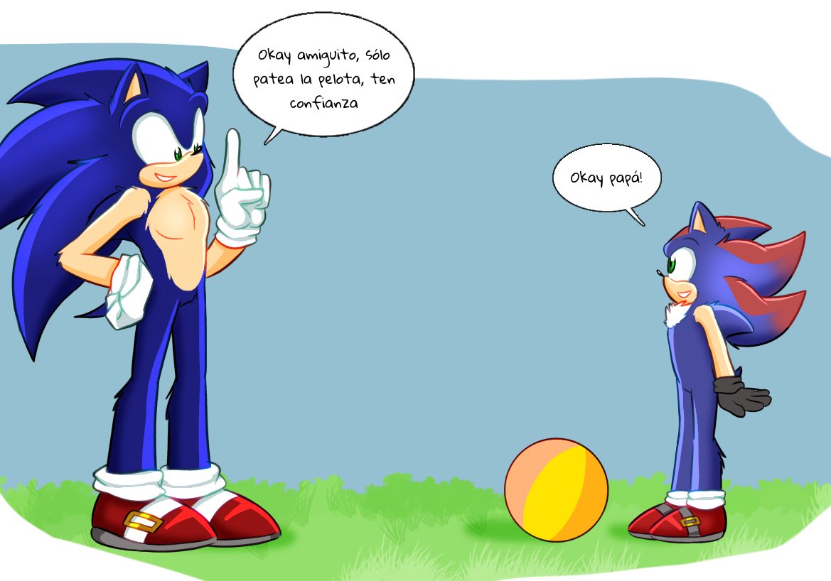 Danger__Bunny's tweet photo. Ya lo terminé 😭
Sonadow Family AU 💙🖤 

En teoría era para el día del padre pero ya llegamos al cumpleaños de Sonic así que, puede ser para ambos casos 😂

Eng &amp; Esp
(1/15) https://t.co/PUsdkeWFZM