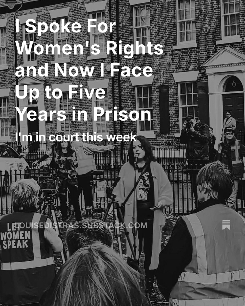 Read my story here louisedistras.substack.com/p/i-spoke-for-…