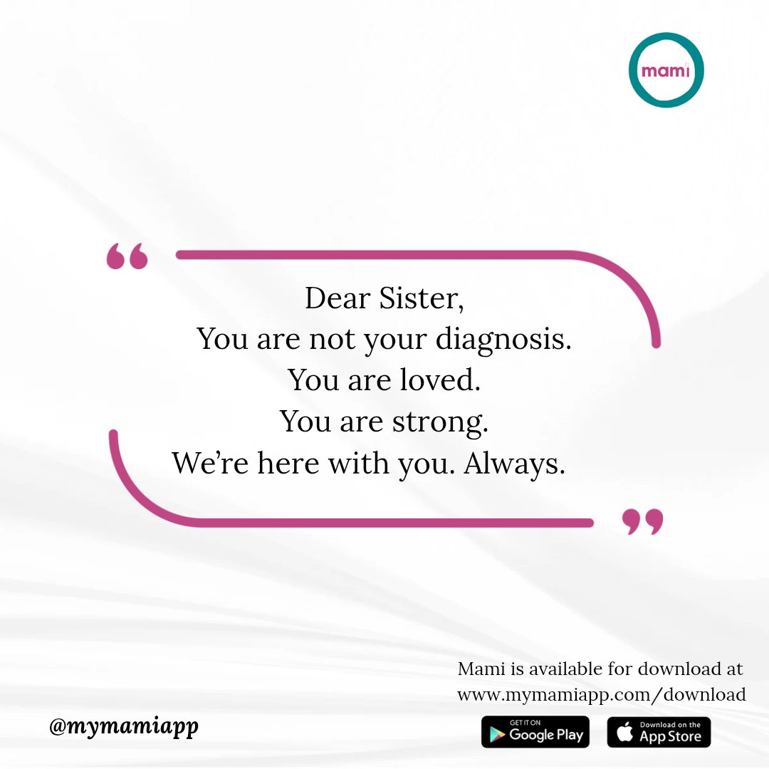 mymamiapp's tweet photo. @mmejendouglas You are not alone.
Today, we hold space for every woman in her breast health journey 💖
#mymamiapp #DearSis #womenhealth #mondaymotivation #MondayEncouragement https://t.co/hgEuymfPBR