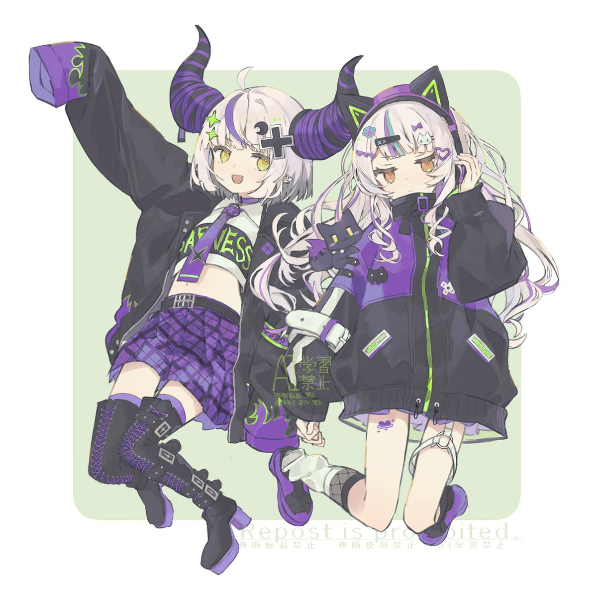 #laplus_artdesu 
#シオンの書物 
💜💚