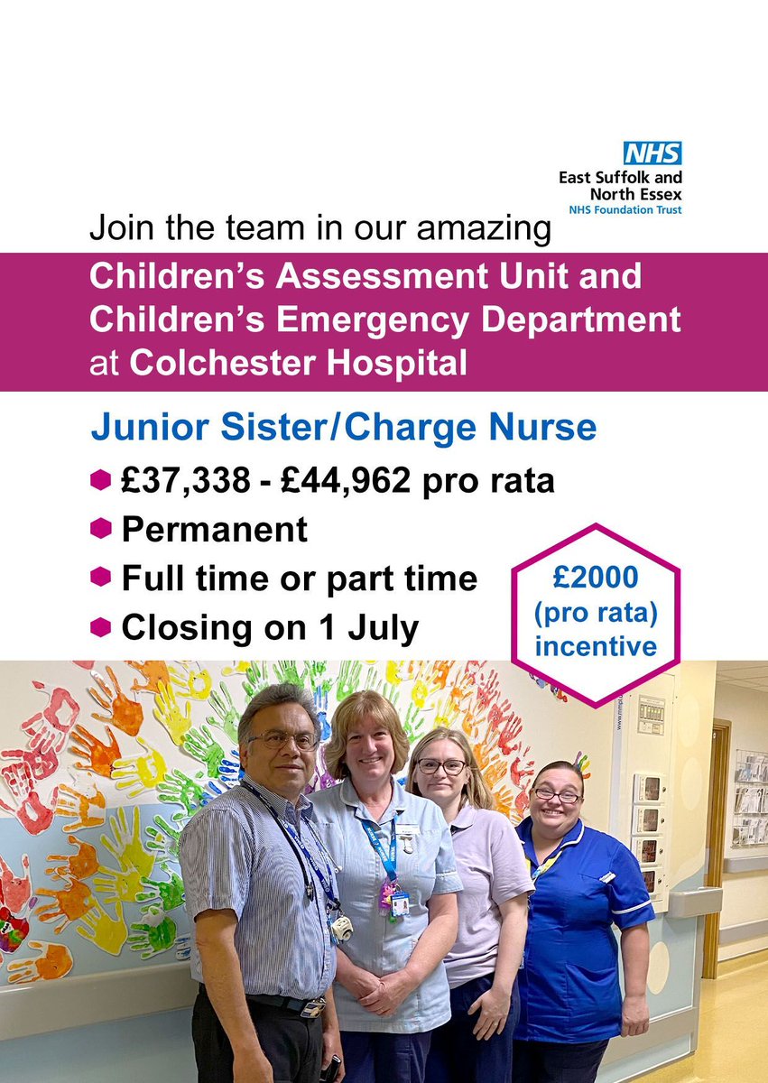 Recruitment @ESNEFT (@recruitmentesn2) on Twitter photo Are you an experienced registered children's nurse looking for the next step in your career?๐
๐ป Apply here: buff.ly/P3qelG0
#NHS #Paediatrics #JobsInNursing #ChildrensNurse #NHSJobs #HiringNow #Nursing <a href="/nmcnews/">Nursing and Midwifery Council</a> Are you an experienced registered children's nurse looking for the next step in your career?๐
๐ป Apply here: buff.ly/P3qelG0
#NHS #Paediatrics #JobsInNursing #ChildrensNurse #NHSJobs #HiringNow #Nursing <a href="/nmcnews/">Nursing and Midwifery Council</a>