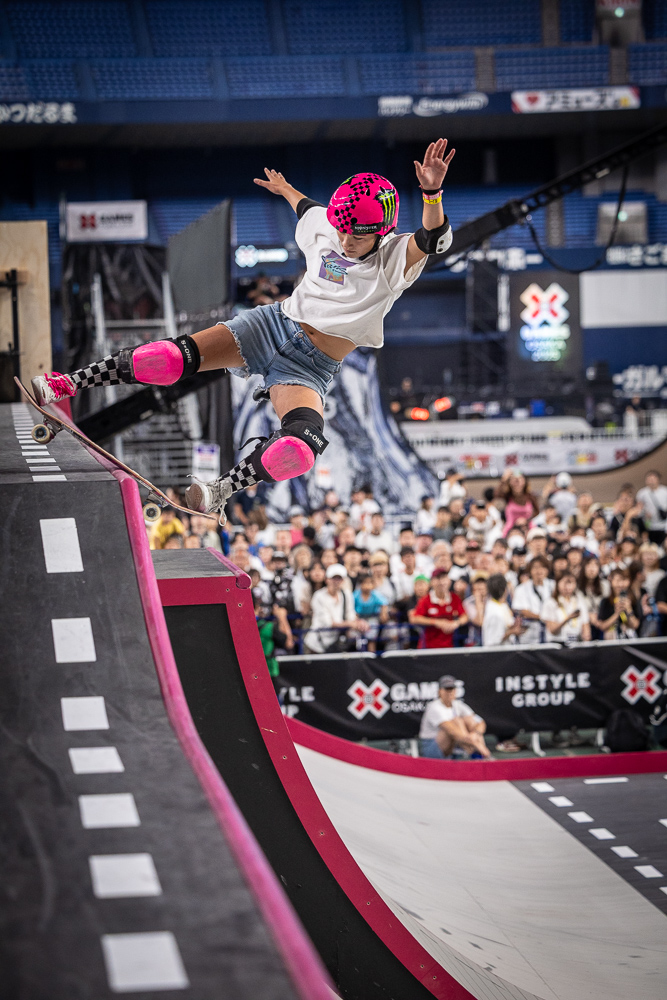 MonsterEnergyJP's tweet photo. #XGamesOsaka 2025 Women's Skateboard Vert🛹
🥇Arisa Trew
🥈Asahi Kaihara
#XGames 女子バートはアリサ・トゥルーと貝原あさひが1位&2位を獲得!
#MonsterEnergy #UnleashedAtX #Skateboarding https://t.co/B9MVusWJsq