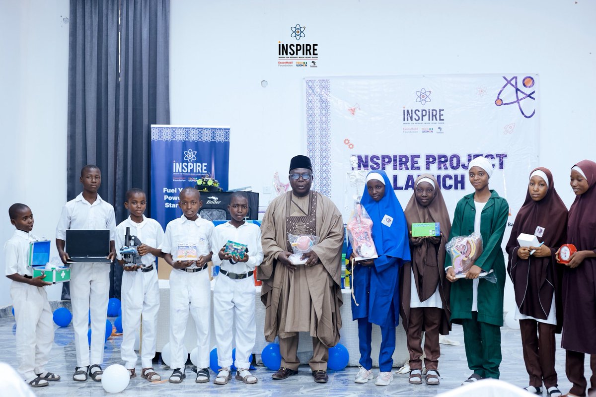 TechwomenNg's tweet photo. The INSPIRE Project was also in Bauchi to equip students &amp; teachers with hands-on tools, tech training &amp; inclusive learning experiences.
Thanks to our sponsor @exxonmobilgiving  #INSPIREProject #STEMEducation #Bauchi #Techwomenng https://t.co/34OsnIdN2Z