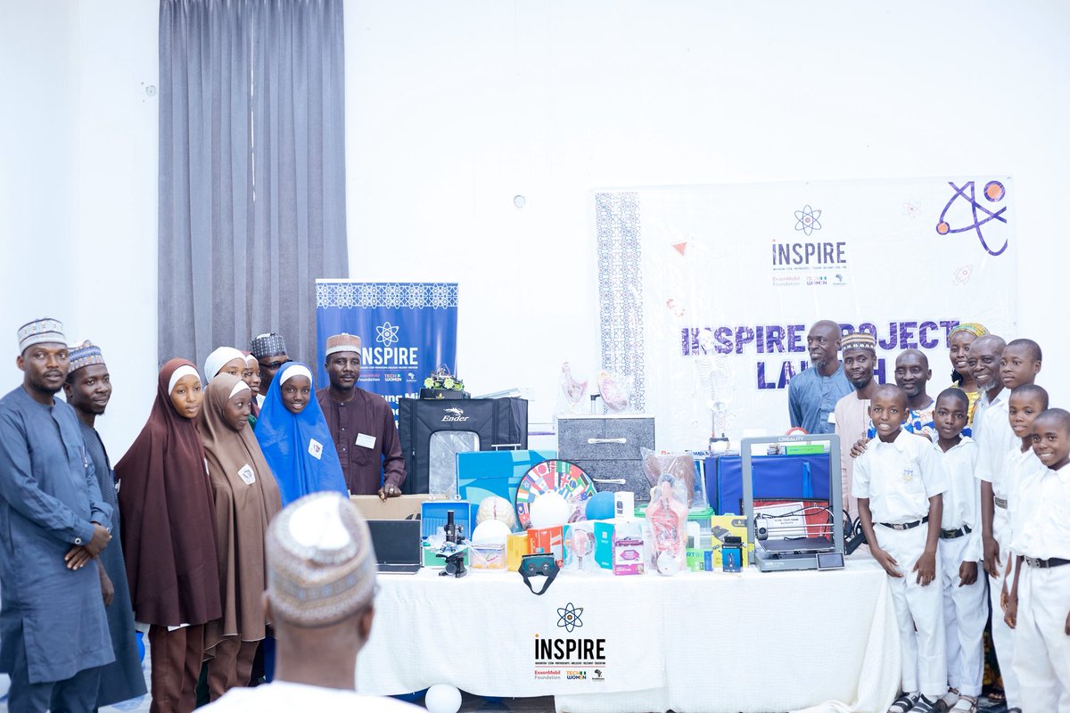 TechwomenNg's tweet photo. The INSPIRE Project was also in Bauchi to equip students &amp; teachers with hands-on tools, tech training &amp; inclusive learning experiences.
Thanks to our sponsor @exxonmobilgiving  #INSPIREProject #STEMEducation #Bauchi #Techwomenng https://t.co/34OsnIdN2Z