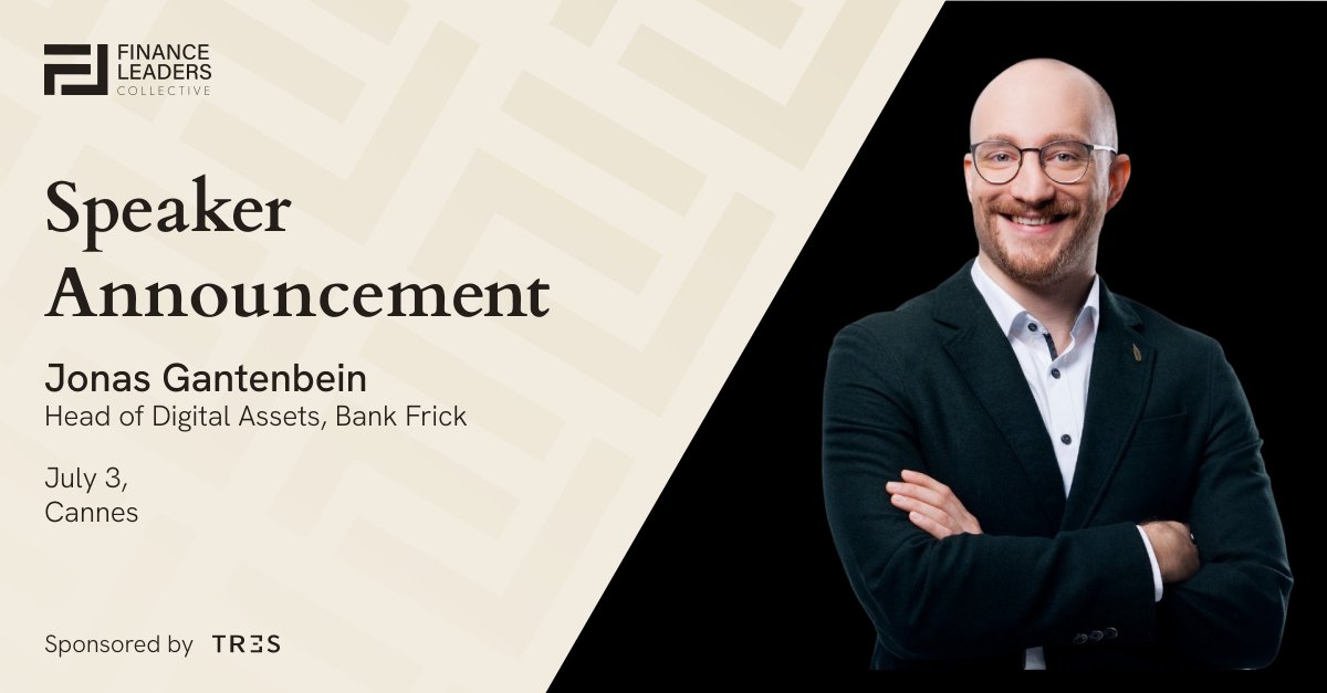 FLeaders_co's tweet photo. Jonas Gantenbein joins the Finance Leaders Collective as a featured speaker in Cannes.

Head of Digital Assets at @BankFrick, Jonas will speak on the panel: ‘The Regulatory Advantage: Turning Compliance into Competitive Edge’.

At the forefront of regulated digital finance in Europe, Jonas brings a clear view on how forward-thinking institutions are navigating compliance. 

Register your interest: https://t.co/LhahX8se5Q
Learn more about the Collective: https://t.co/octAAWN25Y