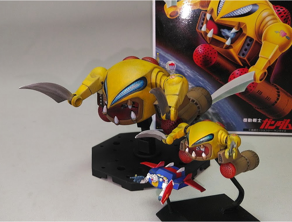 p3LERDLvZ6pjIOK's tweet image. #旧キット
#ガンプラ
#旧キットはいいぞ
#ザクレロ
1/250、1/550 ザクレロ、ガンダム+Bパーツ 素直に製作してみました・・(カッターのみ改修)