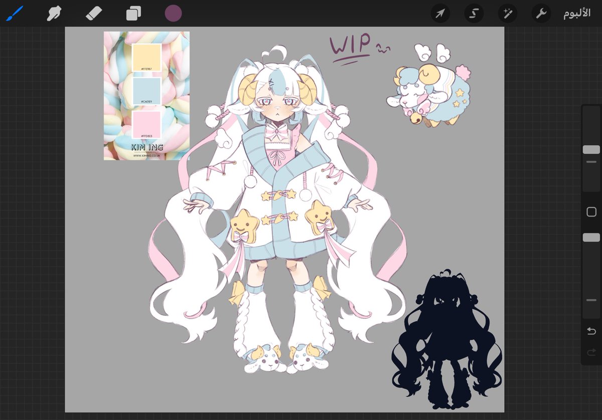 Lazy_kitty_OwO's tweet image. It’s been a while since I design a vtuber 
#Vtuber #adaptable #wip