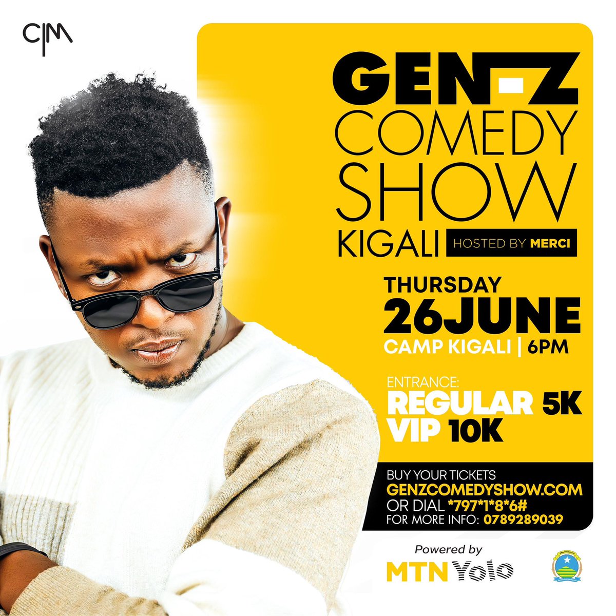 Gira amahoro! 

Iseka rusange ni kuwa kane 26/06/25 muri Camp Kigali (KCEV). 

Uretse Abanyarwenya bazadususurutsa hari n’abahanzi nka Igor Mabano na <a href="/Ishkevin_/">ISH KEVIN</a> 

Gura itike yawe kuri genzcomedyshow.com cg *797*1*8*6#

#GenZComedyShow
