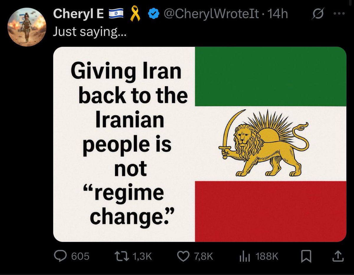 Ok, then we can also give “Palestine to the Palestinian people” then?

Or how does this regime change logic works?