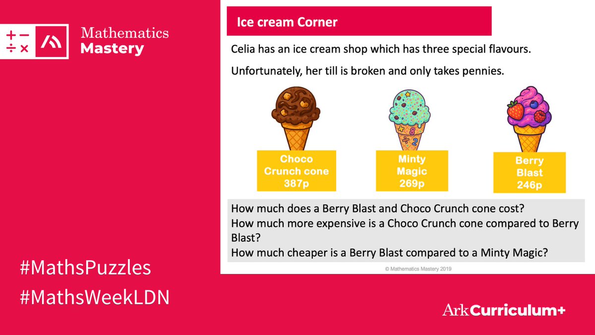 MathsMastery's tweet image. It’s #MathsWeekLDN, so what better time to explore the puzzles and engaging activities included in our mastery curriculum?

We&apos;ve even chosen puzzles to match the warm weather.🍦🏖️

Not a partner school? Discover the programme: ow.ly/LPei50WcXPg

#mathsmastery