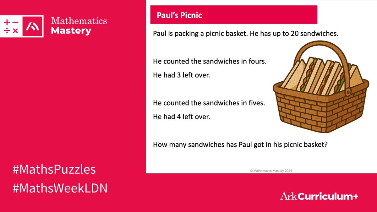 MathsMastery's tweet image. It’s #MathsWeekLDN, so what better time to explore the puzzles and engaging activities included in our mastery curriculum?

We&apos;ve even chosen puzzles to match the warm weather.🍦🏖️

Not a partner school? Discover the programme: ow.ly/LPei50WcXPg

#mathsmastery
