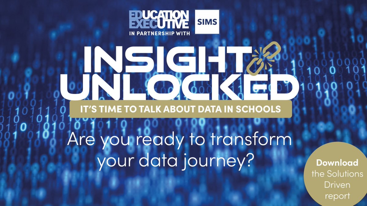Read the Solutions Driven: Data Insight Report yet? Has it sparked a team chat or helped shape your planning? We’d love to hear how it’s being used in schools. Not seen it yet? Start here edexec.co.uk/sims-solutions…