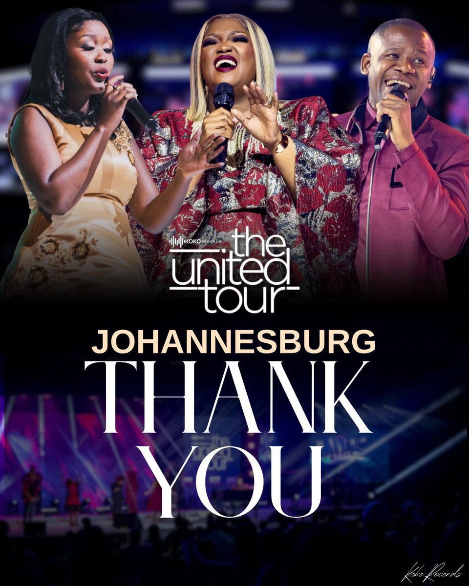 Thank You Johannesburg , what an amazing experience 🔥  | The house was full of praises 👏 🙌 🙏  | Thank you to everyone who came to THE UNITED TOUR 2025 JHB 

 DURBAN It's your turn 🔥🔥🔥  |  Quickly rush to get your tickets at Webtickets | Boxer | BP Express