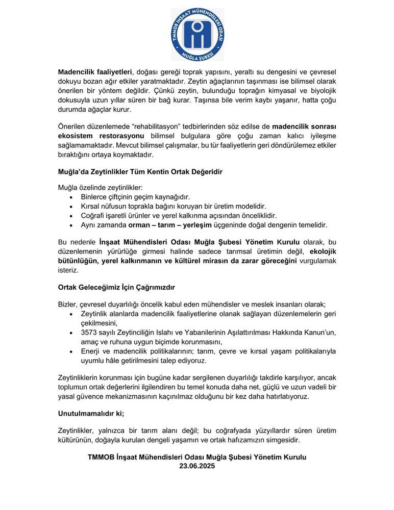 🟢🟢 Muğla Şubemizden Basın Açıklaması: Zeytinlik Alanlar Sürdürülebilir Geleceğimizdir 👇

imo.org.tr/TR,210804/mugl…