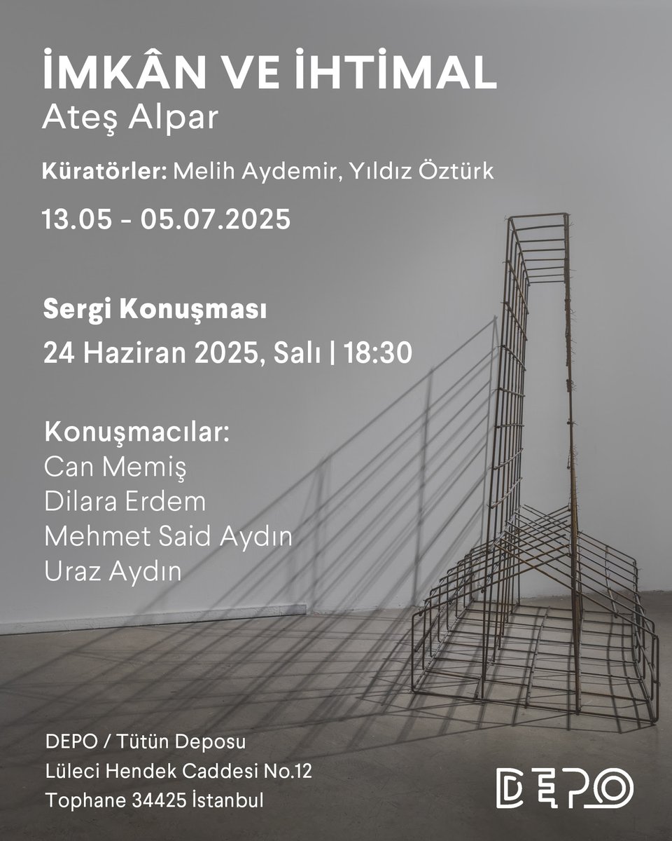 "Possibility and Probability": Talk with Can Memiş, Dilara Erdem, Mehmet Said Aydın and Uraz Aydın

June 24, Tuesday, 18:30