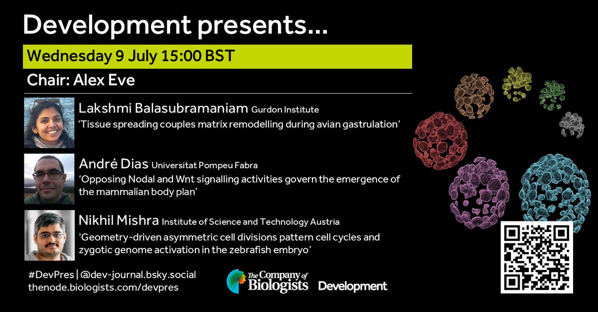 the Node (@the_node) on Twitter photo Sign up to attend our next Development presents... webinar on early #embryogenesis, featuring talks from
<a href="/Lakshmib02/">Lakshmi Balasubraman</a>, <a href="/_andre_Dias_/">André Dias</a> and Nikhil Mishra.
📅Wed 9 July 15:00BST (UTC+1)
Register here: us02web.zoom.us/webinar/regist… Sign up to attend our next Development presents... webinar on early #embryogenesis, featuring talks from
<a href="/Lakshmib02/">Lakshmi Balasubraman</a>, <a href="/_andre_Dias_/">André Dias</a> and Nikhil Mishra.
📅Wed 9 July 15:00BST (UTC+1)
Register here: us02web.zoom.us/webinar/regist…